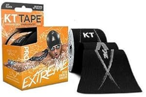 KT HEALTH, LLC KT Tape Extreme Pro, 4" x 4", Black (Box of 20)
