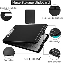 A4 Clipboards, Folder Clipboard with Storage, Folio
