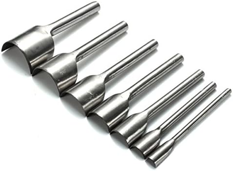 7pcs 10-40mm Steel Leather Punch Craft Half-Round Cutter V Shape Punch