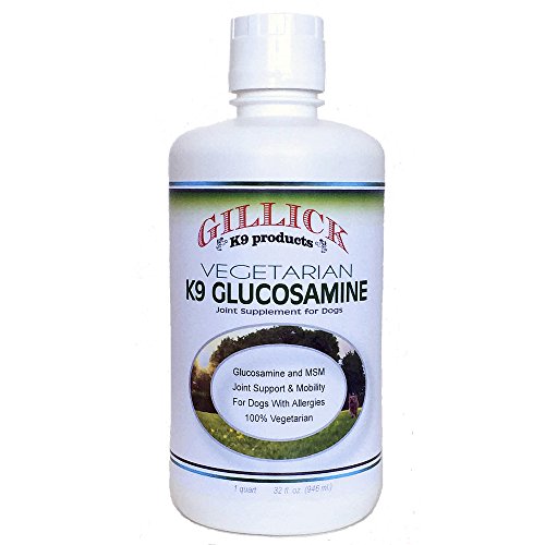 Liquid Glucosamine for dogs vegetarian Natural Hip & Joint Supplement for Dogs Suitable for Dogs Allergic to Shellfish Glucosamine MSM & Hyaluronic Acid Fast Joint Pain & Arthritis relief Made in USA