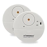 Doberman Security Ultra-Slim Design Security Alarm, White (SE-0106W-2PK)