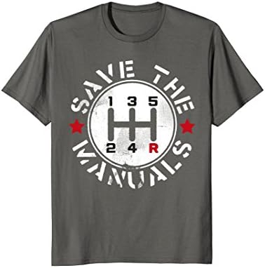 Mens Three Pedals Manual Transmission T-Shirt XL Asphalt