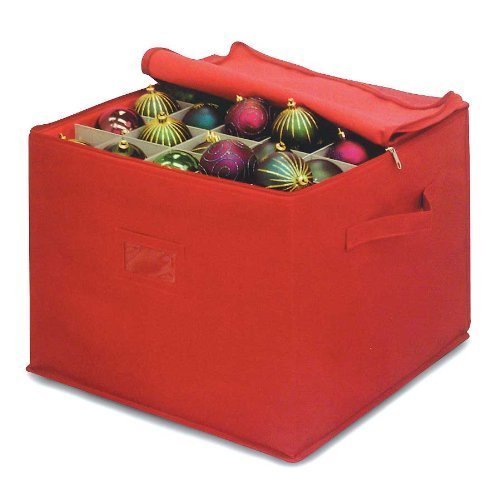 Innovative Home Creations Christmas Ornament Storage, 15.7" x 15.7" x 13", Multi