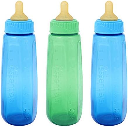 3 Gerber BPA Free Baby Bottles First Essentials 9 Oz Leak Proof Baby Blue Feeder