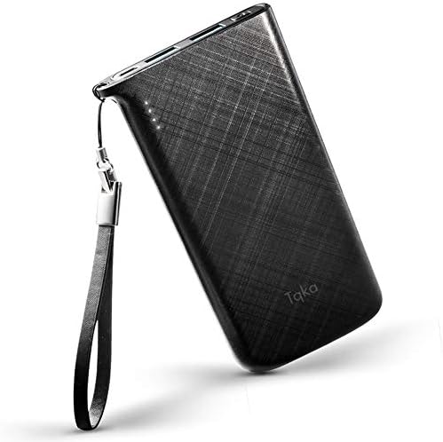 Tqka Quick Charge 3.0 10000mAh Portable Charger with All Input & Output QC 3.0, Dual Output Power Bank with High-Density Li-Polymer Battery Pack for iPhone, iPad, Samsung, HUAWEI and More