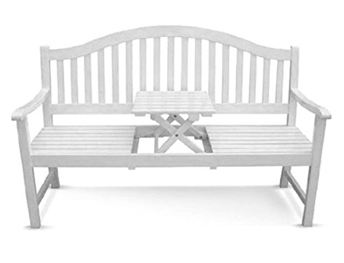 Utah Gartenbank 3-Sitzer mit ausklappbaren Tisch aus Akazienholz – Bild 5