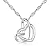 WensLTD Clearance! Women Luxury Necklace Jewelry Charm Heart Shaped Pendant Chain Choker (Silver-1)
