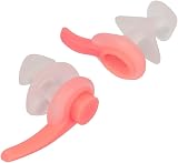 Speedo Biofuse Earplugs Unisex Ergonomic Ear Protection Clear Fluro Tangerine view 5