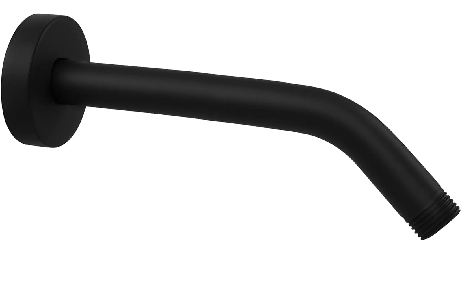 Shower Arm with Flange, Made of 304 Stainless Steel, 10 Inch Shower Head Extension Extender Pipe Arm, Wall-Mounted for Fixed Bathroom Shower Head (Matte Black)