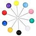 Outus 500 Pieces Map Push Pins Map Tacks Plastic Round Head Tacks with Steel Points (10 Colors, 1/5 Inch)