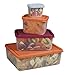 Reusable Lunch Containers - Set of 4 Microwave Safe, Meal Prep Stackable Nesting Containers, Pack Food, Snacks & Sauces in Leak Proof Compartments w/Lids, Easy to Clean, Fits in Bags & Bento Boxes