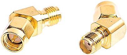 SMA Male to SMA Female 45 Degree Antenna Adapter Connector for FPV Race RX5808 Fatshark Goggles (Pack of 2)