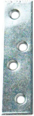 Merriway® BH01141 (10 Pcs) Zinc Plated Straight Repair Bracket Braces Plates, 100 mm (4 Inch) - Pack of 10 Pieces