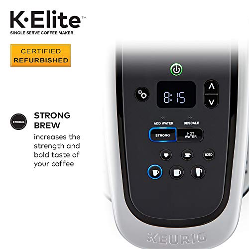 Keurig KElite Coffee Maker, Single Serve KCup Pod Coffee Brewer, With