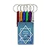 3Bears Emergency Survival Aluminum Whistle Key Chain for Hiking Camping Climbing(Small Size, Red,Yellow,Blue,Green,Purple,Silver, Pack of 6)