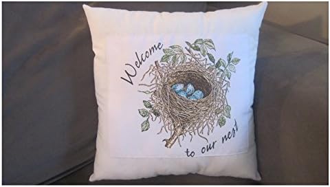 Bird nest nature lover gifts pillow sign home decor personalized gift