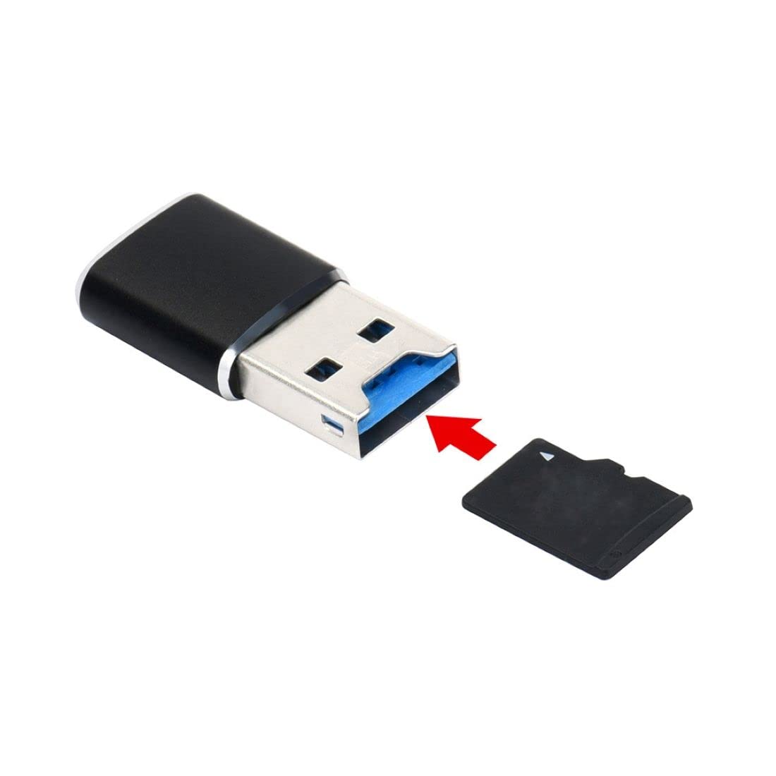 ChenYang, USB 2.0 to Micro SD T-Flash TF M2 Memory Card Reader for Mobile Phones and Tablets - Black