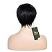 VRZ Silky Full Straight Human Hair Wigs Short Wigs with Bang Natural Color (1613)