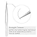 EMEDA Eyelash Extension Tweezers 2 Pieces VETUS Straight and J Curved Tweezers for Eyelash Extensions Precision Lashing Tweezers Professional Tools for Isolation Classic Volume Lash Extensions