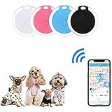 4 Pack Smart Key Finder Locator, GPS Tracking Device for Kids Pets Keychain Wallet Luggage Anti-Lost Tag Alarm Reminder Selfi