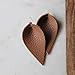 Genuine Leather & Sterling Silver Leaf Earrings // Brown Leather // Joanna Gaines Inspired