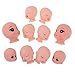Fityle 10pieces Vinyl Baby Doll Head for Artist Hand Painting Doll Body Part DIY Replacement Keychain
