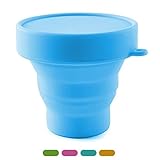 Meeeno Collapsible Silicone Cup for Sterilizing and Storing Menstrual Cup, Reusable and Foldable for Camping Hiking Travel and Outdoors