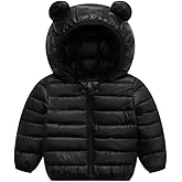 UPlee 3M - 3T Baby Girls Boys Winter Coats for Toddlers Lightweight Puffer Jacket Kids Down Alternative Outerwear