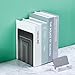 MaxGear Book Ends Universal Economy Bookends Non-Skid Heavy Duty Metal Books End, Bookend Pack, Book Stopper for Books/Movies/CDs/Video Games, 7 x 4 x 5.6 inches, Black (2 Pairs/4 Pieces, Large)