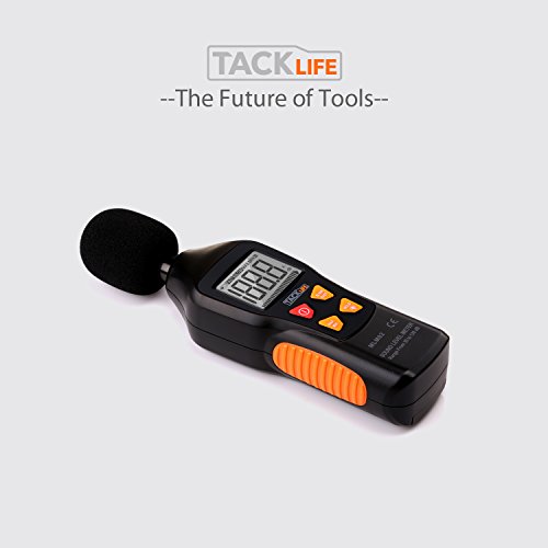 Decibel Meter, MLM02 Digital Sound Level Meter with Noise Measurement Reader Range 30-130dBA, Max/Min/Hold Data, Fast/Slow Mode, LCD Backlight Display/Flashlight (Battery Included) - New Version