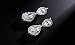 SWEETV Cubic Zirconia Teardrop Bridal Earrings, Rhinestone Dangle Earrings for Wedding Prom Anniversary