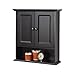 Zenna Home Collette Wall Cabinet, Espresso