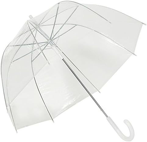 Transparent Stick Umbrella Clear Bubble Dome Shape Umbrella Color Pattern
