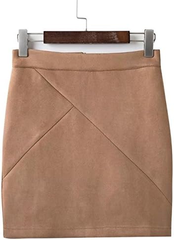 Amakuli High Waisted Women Pencil Skirt Faux Suede Tight Bodycon Sexy Mini Short Skirt
