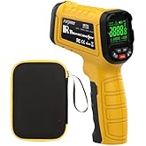 Surpeer Infrared Thermometer High Temperature Gun -58℉~2732℉, 50:1 Distance Ratio, Digital Laser IR Temp Gun for Cooking, Piz
