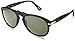 Persol PO0649 Aviator Sunglasses, Black/Green, 54 mm