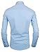 TAM WARE Mens Classic Slim Fit Contrast Inner Long Sleeve Dress Shirts TWNMS314-1-317-SKY-US L