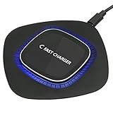 Ceppekyy Wireless Charger, Qi Certified 10W Ultra Slim Wireless Charging Station for All Qi Enabled Phones/Device - Standard for iPhone X / iPhone 8 / 8 Plus, Fast-Charging for Samsung Galaxy S8 / S8+