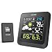 Govee Wireless Weather Station with Color LCD Displasy, Weather Forecast Station with Outdoor Sensor, Digital Temperature and Humidity Gauge with Alarm Clock, Moon Phase, Backlight, Sooze Mode