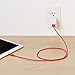 Amazon Basics Lightning to USB A Cable, Advanced Collection, MFi Certified Apple iPhone Charger, Red, 3 Foot