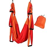 NeoHealth Aerial Yoga Trapeze Swing | Antigravity Yoga Hammock | Inversion Trapeze Sling Exercise Equipment with Two Extender Hanging Strap