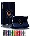 ShopNY Case - Apple iPad Air Case - 360 Degree Rotating Stand Case Cover with Auto Sleep/Wake Feature for iPad Air/iPad 5 (5th Generation) (Dark Blue)
