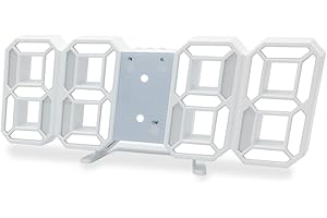 Digital Alarm Clock 3D LED Digital Wall Clock Time Date Tempeure Display Adjustable