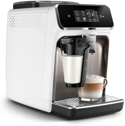 2300 Cafetera Superautomática LatteGo, 4 bebidas, Cromo Blanco