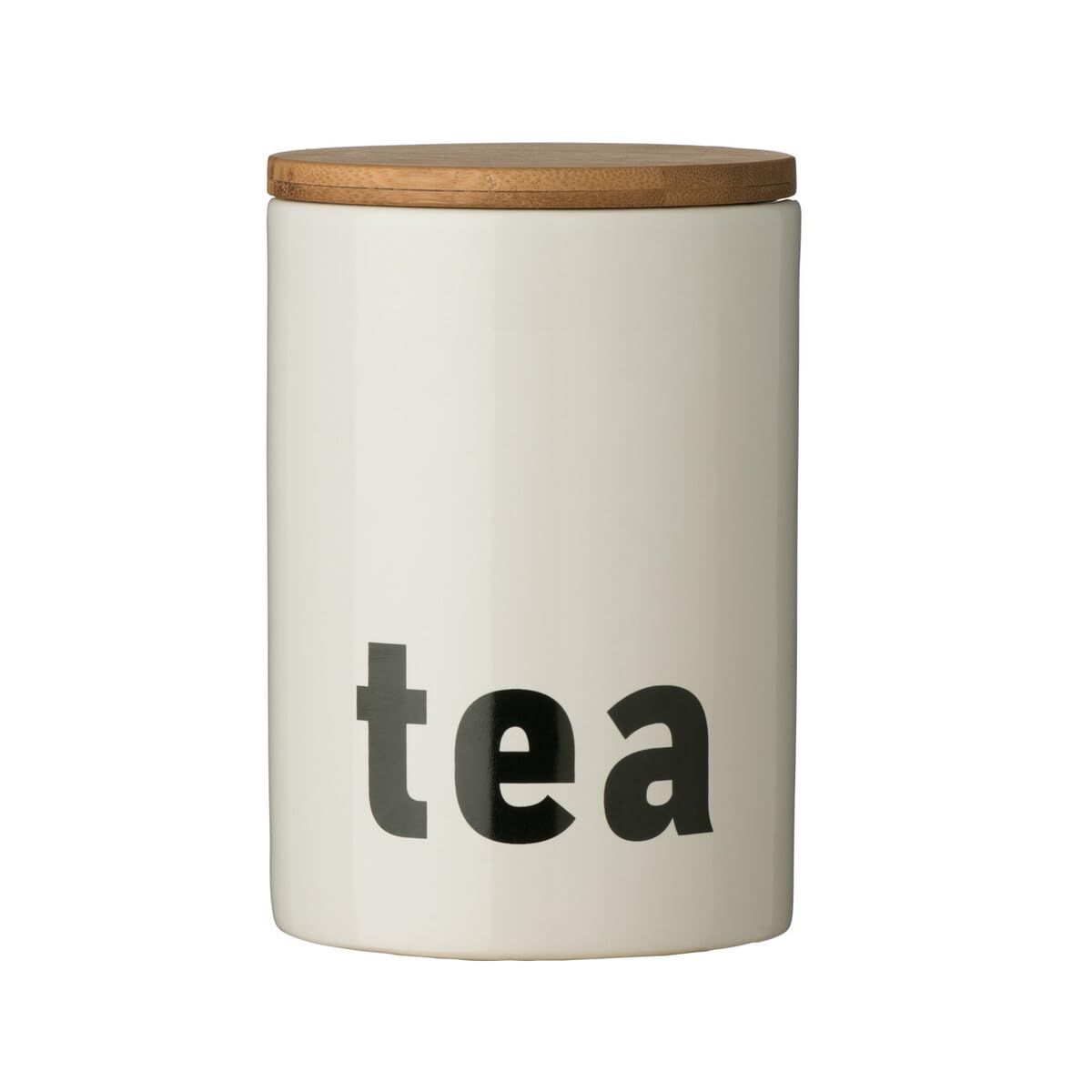 Premier Housewares Mono Tea Canister, Plastic, White