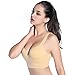 ROPALIA Womens Fitness Yoga Sports Bra Wirefree Seamless Padded Push Up Racerback Top Skin S