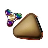 Mchoice Gift for Fidget Hand Spinner Triangle Finger Toy Focus ADHD Autism Bag Box Carry Case Packet (Gold)