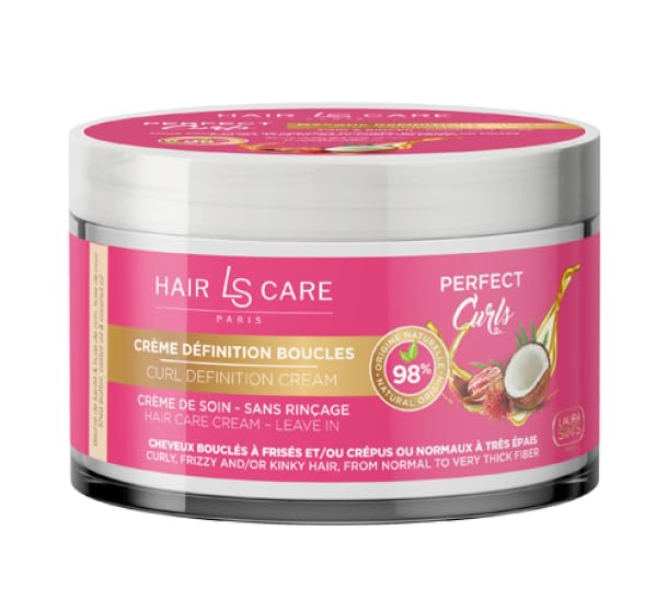 Curl Definition Cream - Perfect Curls - Curls - Leave-in - Wavy, Curly, Curly, Kinky - Hair Care - Natural - Coconut Oil - Castor Oil - Curl Activator