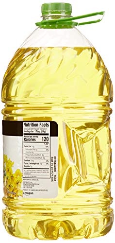 AMAZON BRAND – HAPPY BELLY CANOLA OIL, 128 FL OZ (PACK OF 1)