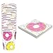 Pandecor Donut Party Supplies - Serves 24 Guests - 99 Pieces Donut Party Disposable Tableware,Includes Happy Birthday Banner Tablecover Napkins 9 Inch Plates 7 Inch Plates and Cups